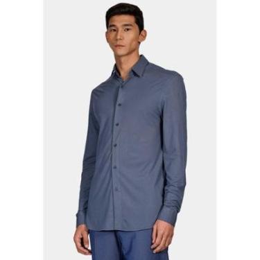 Imagem de Camisa Aramis Manga Longa Malha Liquid Repeller Azul Índigo-Masculino