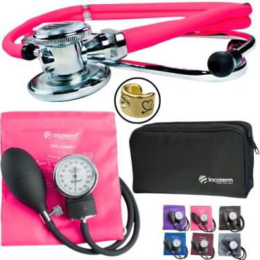 Imagem de Kit Aparelho Pressao Esteto Estetoscopio Esfigmo Pa Med Incoterm Premi