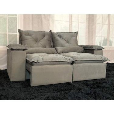 Imagem de Sofá Retrátil Reclinável 2,30 m Cinza 202 Athenas