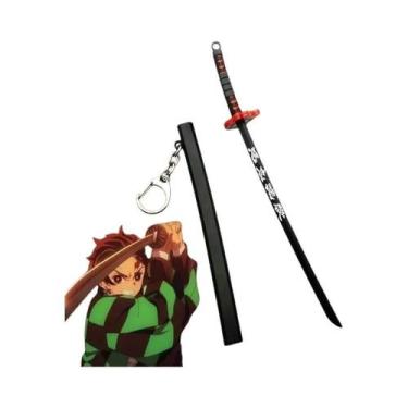 Imagem de Miniatura De Katana Demon Slayer Em Liga Metálica, Chaveiro, Espada Sa