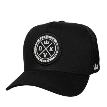 Imagem de Boné Overking Aba Curva Trucker Patch Preto Branco-Masculino
