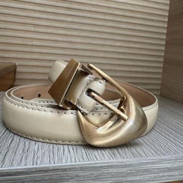 Imagem de Cinto Feminino Luxo AYLA Lindo!! - NoBrand, Bege