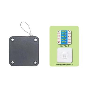 Imagem de Fechador De Porta Automático Preto Com Sensor, Dispositivo Telescópico