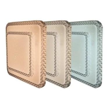 Imagem de Plafon Céu Estrelado Quadrado Duplo com 3 Tons de Cor em 30-60 Watts -