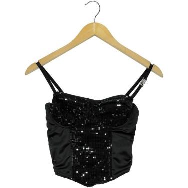 Imagem de Cropped Labellamafia Paetê Stimulus Preto Feminino-Feminino