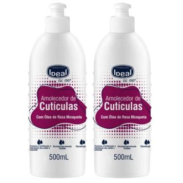 Imagem de Kit C/2 Amolecedor De Cutículas Ideal Óleo De Rosa Mosqueta 500ml