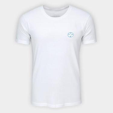 Imagem de Camiseta Cruzeiro Escudo Retrô Masculina - Giocatore, Branco, M