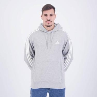 Imagem de Moletom Adidas 3 Listras Cinza-Masculino