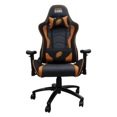 Imagem de Cadeira Gamer Oex Gc400 Estofado 120kg Preto E Laranja-Unissex