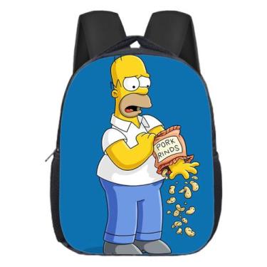 Imagem de Mochila escolar infantil Simpsons em poliéster com impressão 3D - yiwe