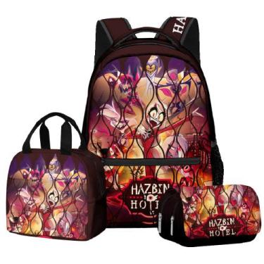Imagem de Conjunto de mochilas Hazbins Hotels Charlies Morningstars Anime School