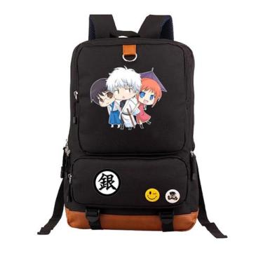 Imagem de Mochila escolar infantil Gintamas Impressa em 3D Oxford 29x13x44cm - y