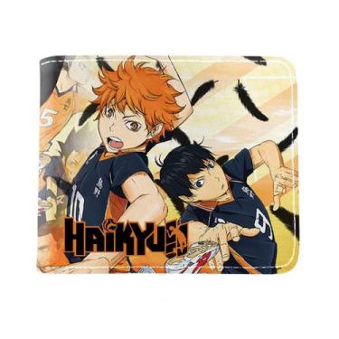 Imagem de Carteira Anime Haikyuus Anime Leather Carteira curta dobrável - Yiweis