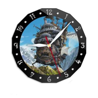 Imagem de Relógio de parede Howl's Moving Castle Silent Non-Ticking 15cm - yiwei