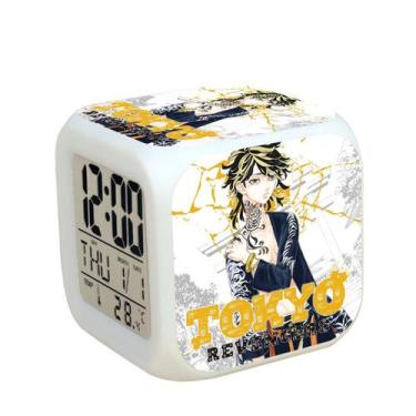 Imagem de Despertador Tokyo Anime LED digital colorido com temperatura - Yiweisa