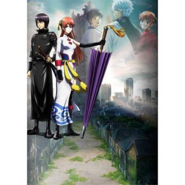 Imagem de Pôster, arte de parede, pintura decorativa, Gintamas, anime retrô - yi