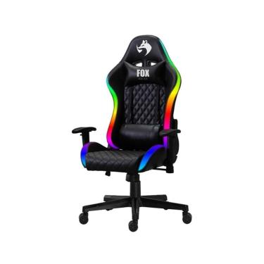 Imagem de Cadeira Gamer Fox Racer Rgb Com Iluminação Led Preta UT-C1583L
