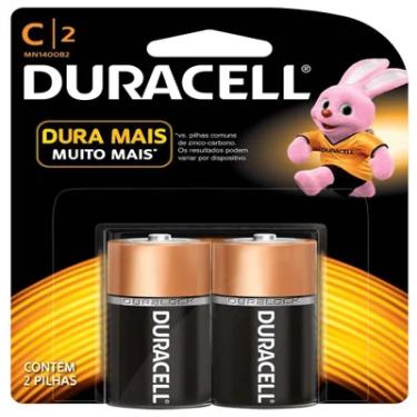 Imagem de Pilha Alcalina Duracell Alcalina Média Com 2 Unidades C2