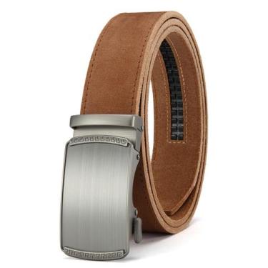 Imagem de Cinto de catraca em couro CHAOREN para homens, ajuste personalizável d