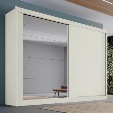 Imagem de Guarda Roupa Casal Espelho 2 Portas 4 Gavetas Creta Europa