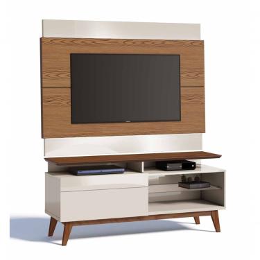 Imagem de Rack Com Painel Classic +1g 1.4 Freijó Com Off White - Imcal Móveis