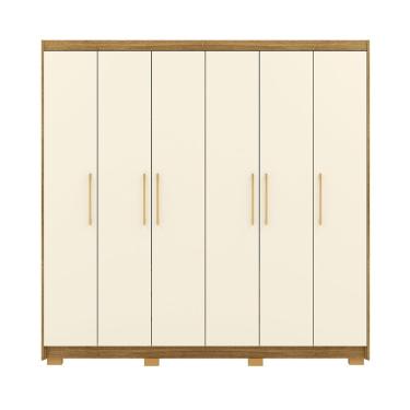 Imagem de Guarda Roupa Guarda-roupa Recife 6 Portas Porta de Bater 6 Gavetas 100% MDF Nature-cham...