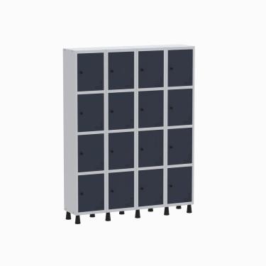 Imagem de Roupeiro Aço Linha Light 16 Portas – Gr304-16 Cinza-azul Delrei