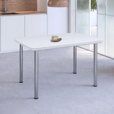 Imagem de Mesa Estrutura Cromada Mc4020-tp805 Tampo 1200x750x45mm Branco