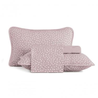 Imagem de Jogo De Cama King Altenburg 4 Peças Malha Fio Penteado Bits Rosa