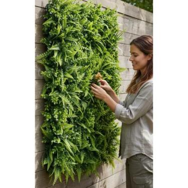 Imagem de Painel Samambaia Artificial 60x40cm: Jardim Vertical Premium - Congrat