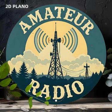 Imagem de Placa Decorativa De Parede Retrô Para Rádio Amador, Estilo Vintage, Ma