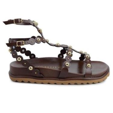 Imagem de Sandália Feminina Cecconello Couro Java Marrom - 2725-Feminino