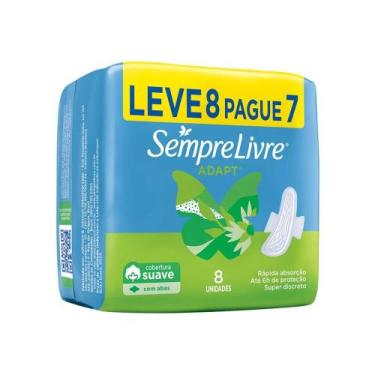 Imagem de Absorvente Sempre Livre Especial Adapt Suave com Abas Embalagem com 8 