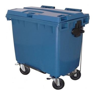 Imagem de Contêiner Contentor Lixeira Plástico 660L Modelo C660 com Pedal e Rodas Giratórias Mult...