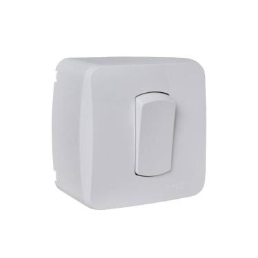 Imagem de Interruptor Miluz Schneider de Sobrepor Simples 1 Tecla 10A Branco