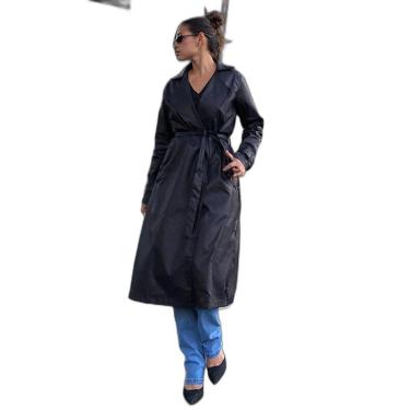 Imagem de TRENCH COAT MATERIAL SINTÉTICO RESINADO FEMININO 23783-Feminino