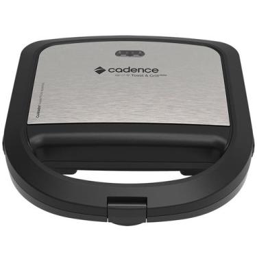 Imagem de Sanduicheira Toast e Grill Prime Cadence SAN615 Preto e Inox, 110 Volt