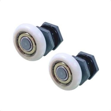 Imagem de 2 Roldanas Rodizio Para box Blindex Porta Janela De Vidro 8m - Congrat