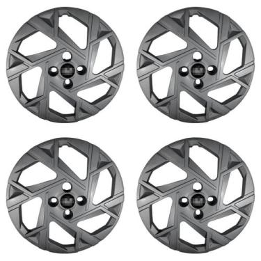 Imagem de Jogo 4 Calotas 14 Grafite Hb20 Hb20s 2013 2016 2018 2024 A - Garagem O