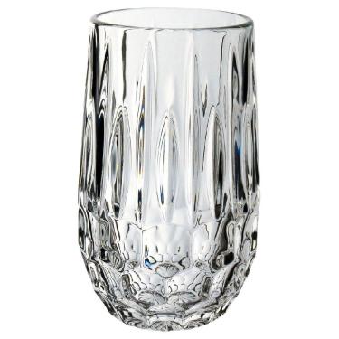 Imagem de KIT 6 COPOS ÁGUA SUCO DRINK LAPIDADO ECO CRYSTAL 430ml 13x7cm TRANSPARENTE