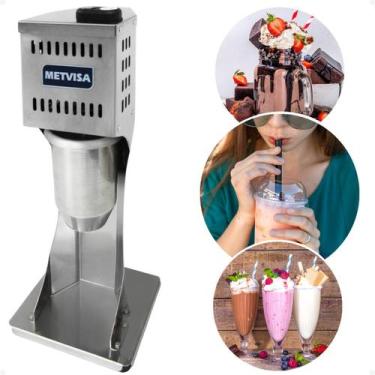 Imagem de Mixer Batedor De Milk Shake Industrial Inox Potente Máquina Batedora -