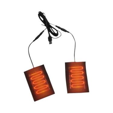 Imagem de Luvas USB Aquecidas 5V Com Almofada De Aquecimento Em Fibra De Carbono