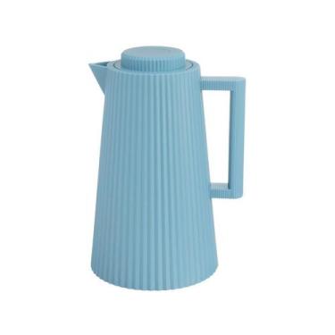 Imagem de Garrafa Térmica Elegance Graffiato 1 Litro Cor Azul-celeste - Hauskref