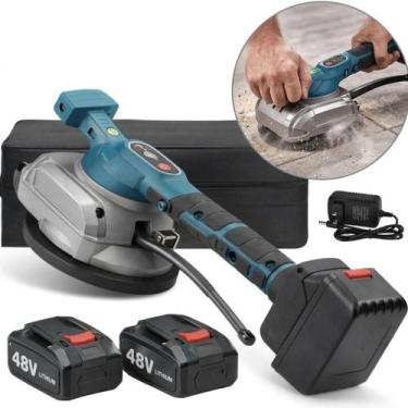 Imagem de Máquina Assentar Piso 48v Bivolt Ventosa 2baterias Pro Sem fio Bateria