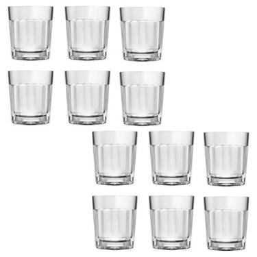 Imagem de Kit 12 Copos Americano Para Whisky Drinks Vidro 315ml Nadir