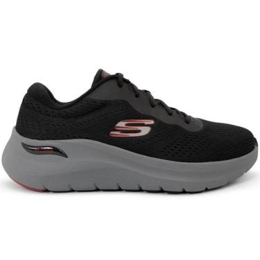 Imagem de Tênis Skechers Arch Fit 2.0 Masculino Preto, Preto vermelho, 41