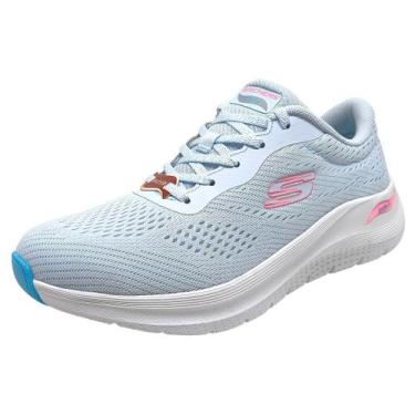 Imagem de Tênis Feminino Conforto Diario Running Arch Fit Skechers, Azul claro, 