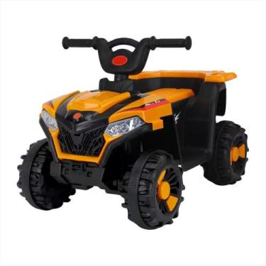 Imagem de Carrinho Elétrico Infantil Laranja Farol Led Som Acelerador - Bangtoys