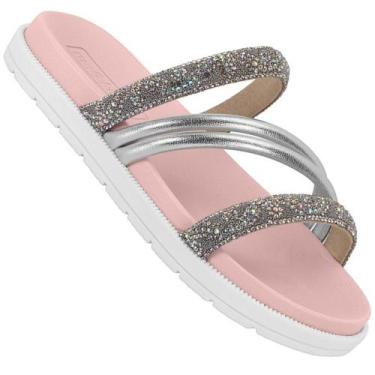 Imagem de Chinelo Papete Infantil Molekinha 2352.107 Meninas, Prata, 36