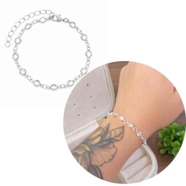 Imagem de Pulseira Ponto de Luz Prata 925 banhada ouro 18k Feminina - Morganitte